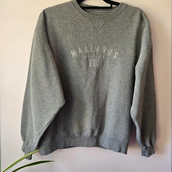 Vintage Gear For Sports Quad City Mallards Hockey Sweatshirt - Gray XXL - Picture 1 of 8